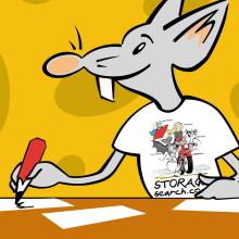 Megabyte is wearing the Advertiser T-Shirt