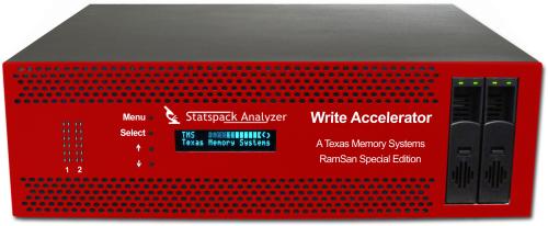 click for more info about the Write Accelerator - a very low latency true symmetric IOPS 3U rackmount SSD from Texas Memory Systems 